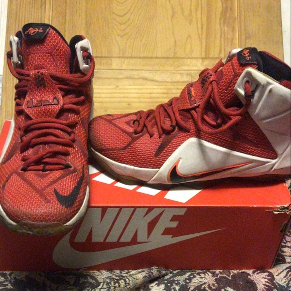 heart of a lion lebron 12s size 8.5 red | white - Picture 7 of 7